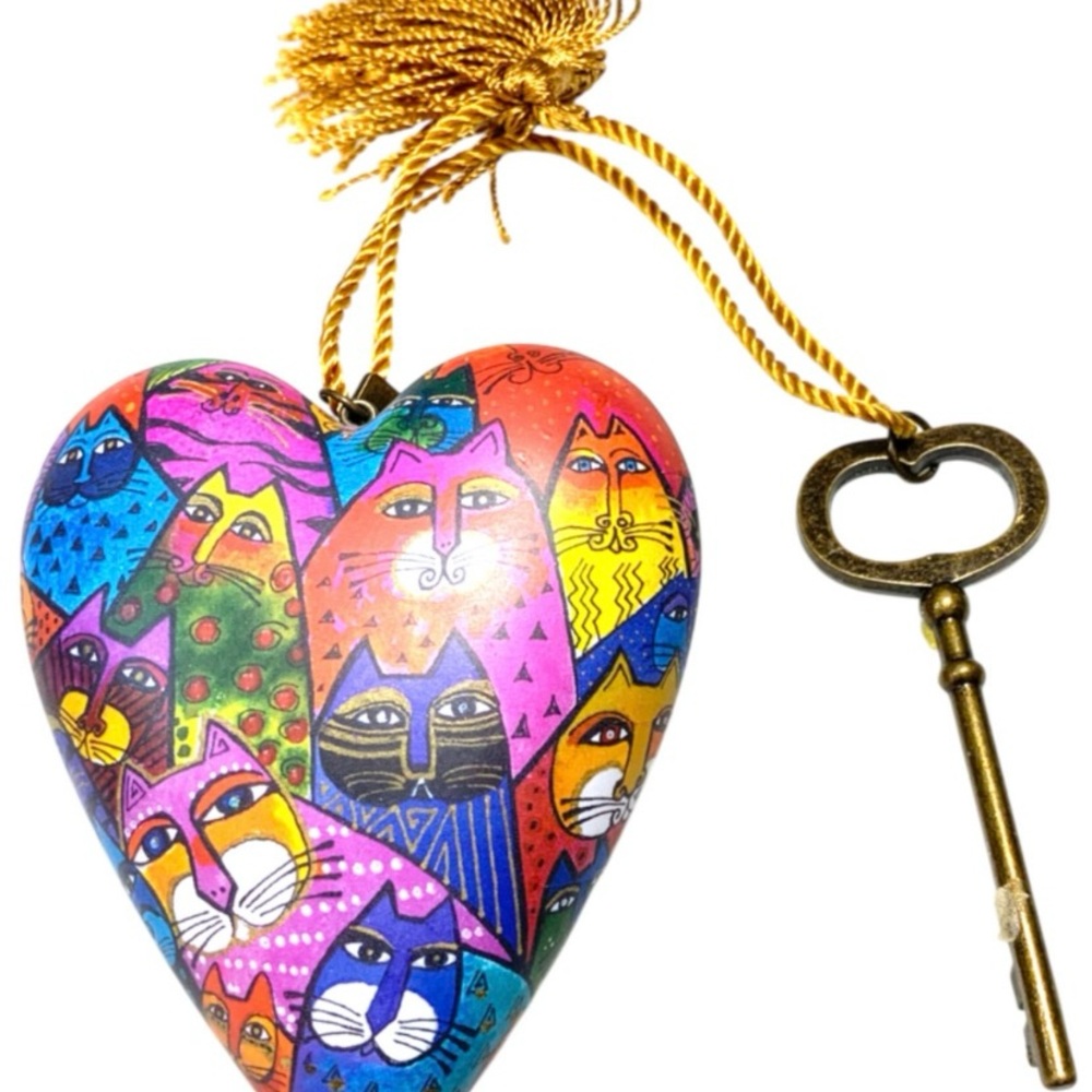 New Laurel Burch Collectable Limited Edition unique sculpted Hearts